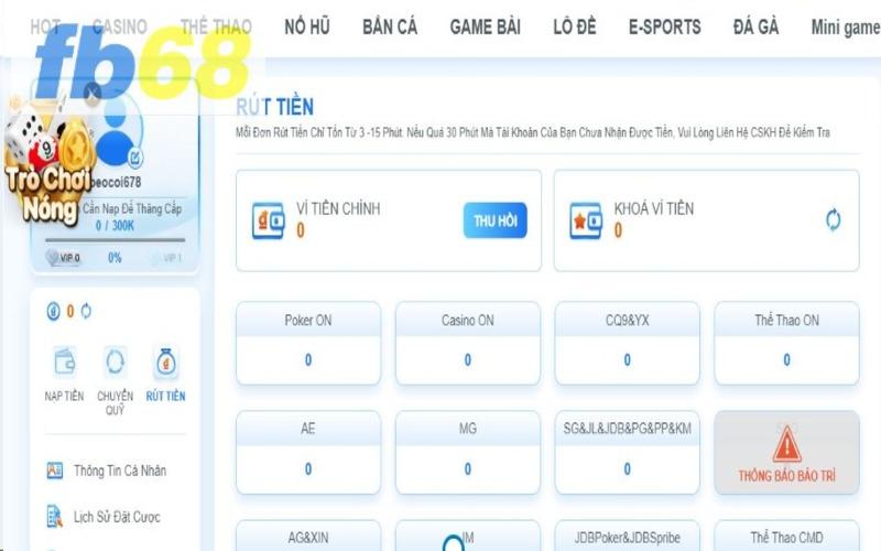 Tiết lộ cách thực hiện giao dịch Rút tiền FB68 thành công