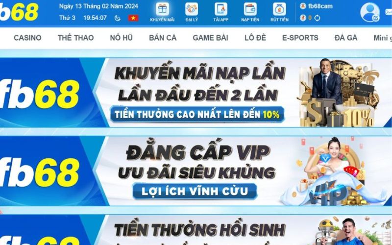 Điều kiện để nạp tiền Fb68