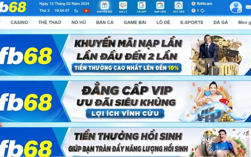 Các chương trình khuyến mãi Fb68