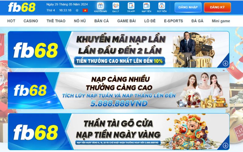 Điều khoản chung của chương trình ưu đãi FB68 Tặng 68K