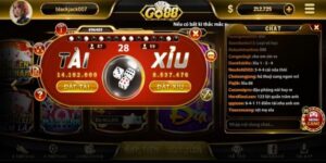Giao diện bàn Tài Xỉu Go88 với các cửa cược Tài, Xỉu, Chẵn, Lẻ và số điểm.